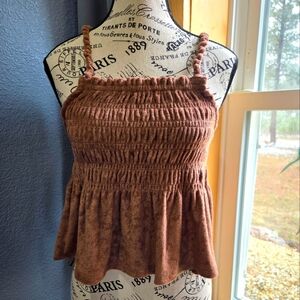 Sonoma Goods For Life Smocked Cropped Tank Top